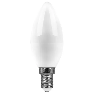 Лампа светодиодная LED 15вт Е14 теплый матовая свеча