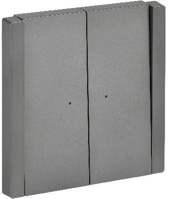 FORTE&PIANO Выключатель 2-клавишный проходной с индикацией 10А FP508 сталь IEK