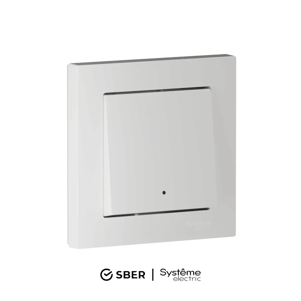 ATLASDESIGN SMART 1-кл. ВЫКЛЮЧАТЕЛЬ с подсв., Zigbee, сх.1, L+N, 10А, мех., БЕЛЫЙ 