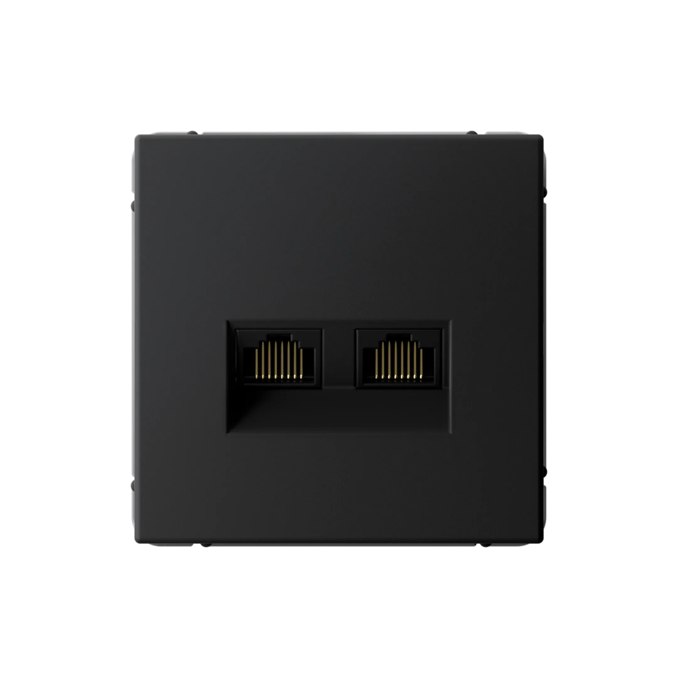 ARTGALLERY РОЗЕТКА двойная компьютерная RJ45+RJ45, кат. 5е, механизм, КАРБОН