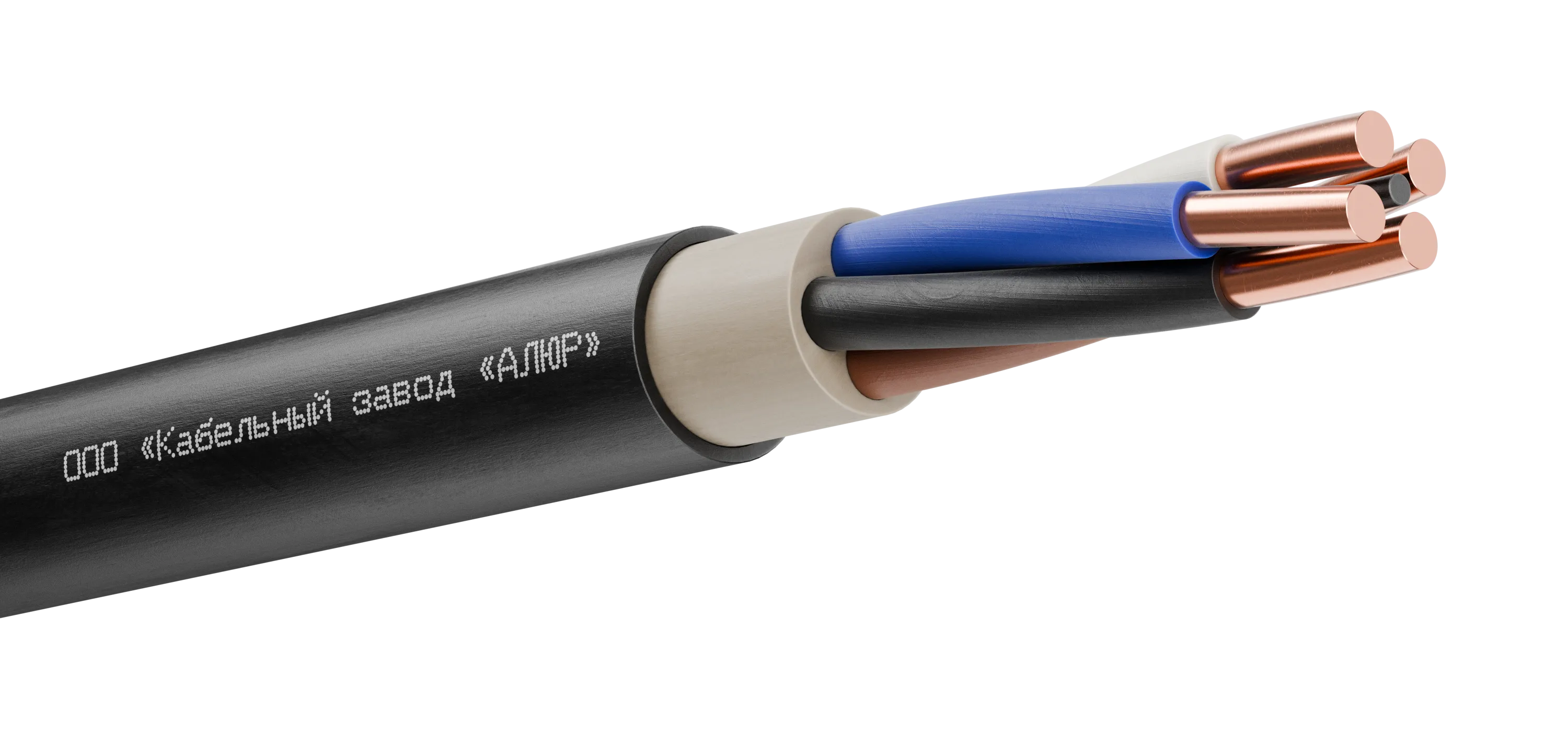 Кабель силовой ВВГнг(А)-LSLTx 4х2.5 (N)-0.660 однопроволочный (бухта)