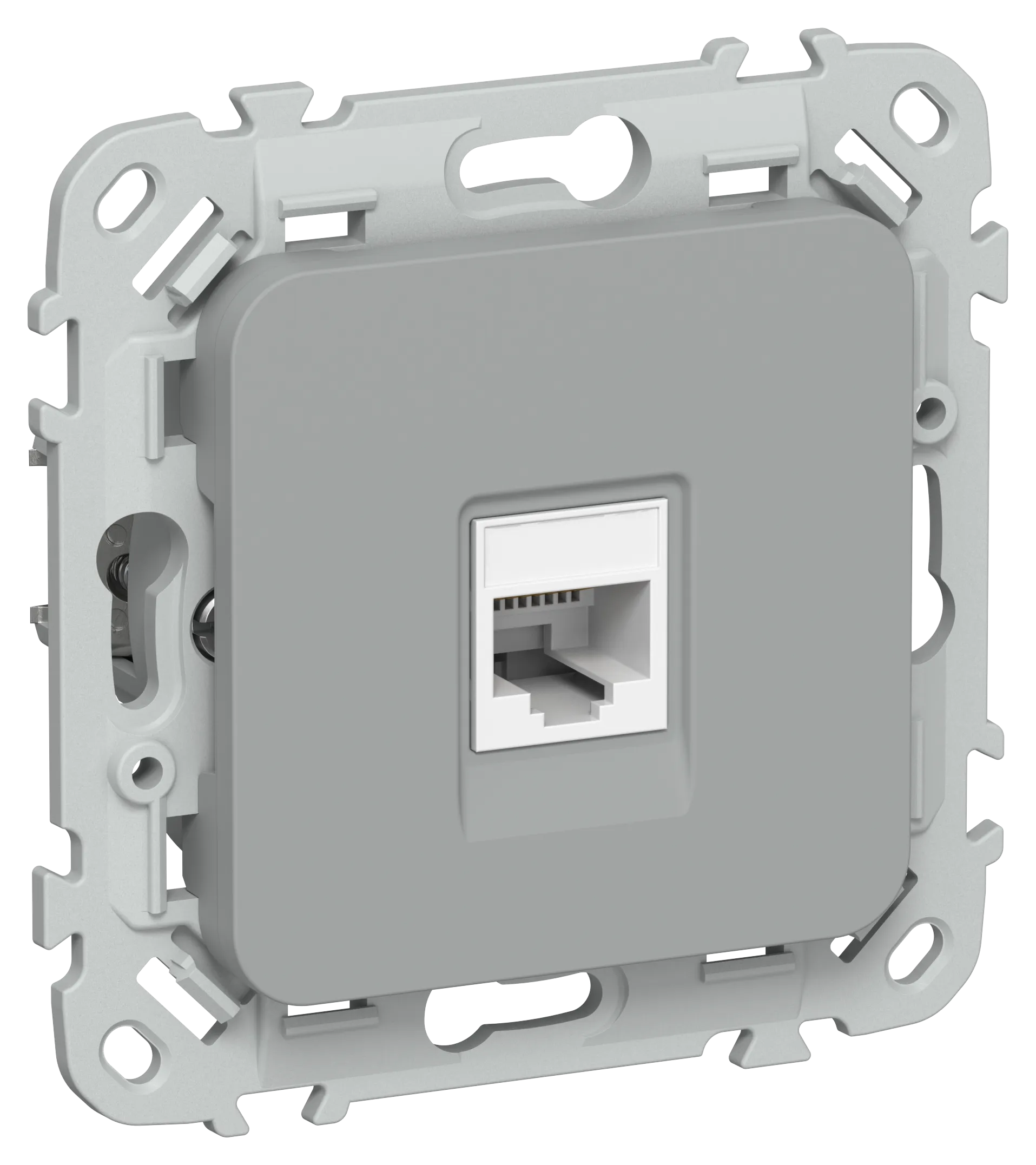 FLITE Розетка компьютерная RJ45 категория 5Е UTP РК5е-1-0-ФлС серый IEK 