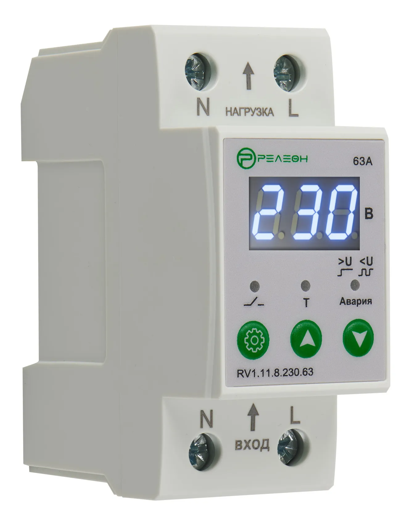 Реле контроля напряжения 1L (230В AC) 63А