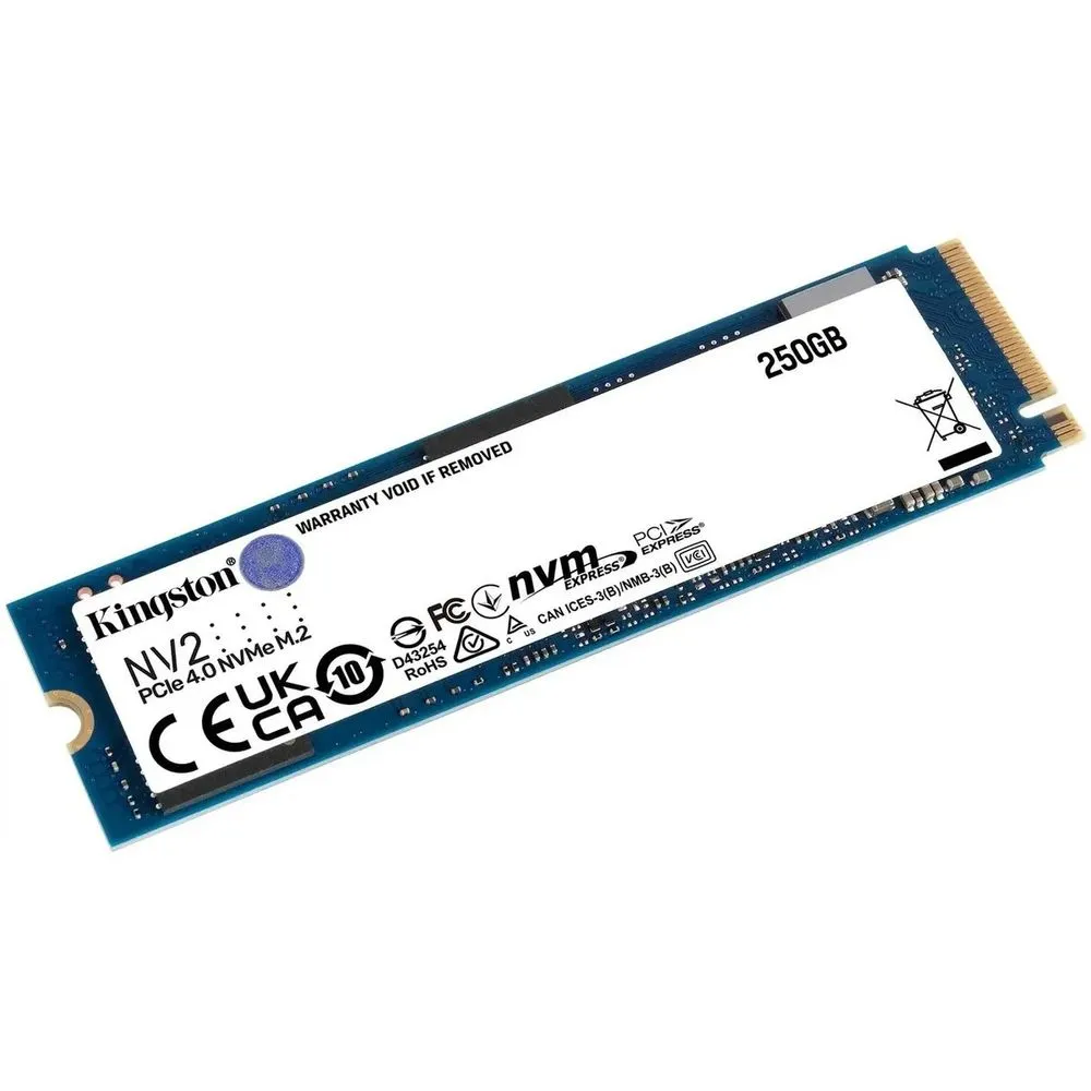 Накопитель SSD M.2 2280 250GB NV2, NVMe, 3D NAND TLC, 3000/1300 Мб/с 