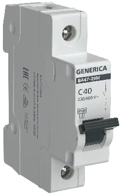 Автоматический выключатель ВА47-29М 1P 40А 4,5кА C GENERICA 