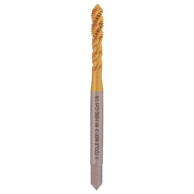 Метчик М 6,0х1,0 (Машинный, спиральный) DIN371 HSSE 6h(2N) C/2-3P R35 80мм a=4,9 (CzTool)