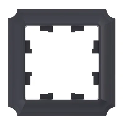 ATLASDESIGN ANTIQUE 1-постовая рамка, КАРБОН