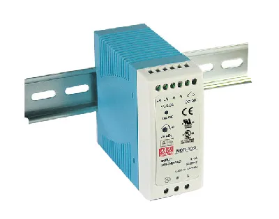 Блок питания AC-DC, 40Вт, на DIN рейку, вход 85-264В AC, 47-63Гц, 120-370В DC, выход 24В,1,7А, регулировка 24-30В, в кожухе на DIN-рейку 
