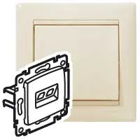 VALENA Розетка компьютерная RJ45х1 в рамку категория 5е слоновая кость