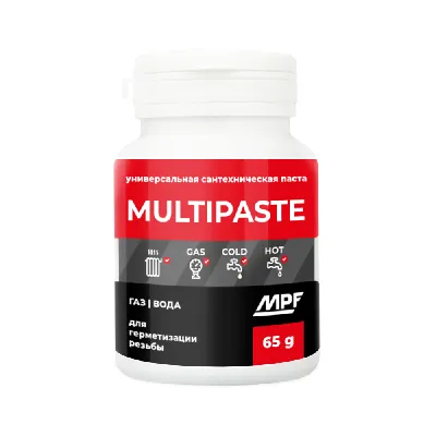 Паста уплотнительная универсальная (вода, газ, 65-70г) MULTIPASTE 