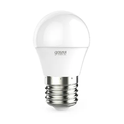 Лампа светодиодная LED 6 Вт 420 лм 3000К AC180-240В E27 шар P45 теплая  Elementary Gauss