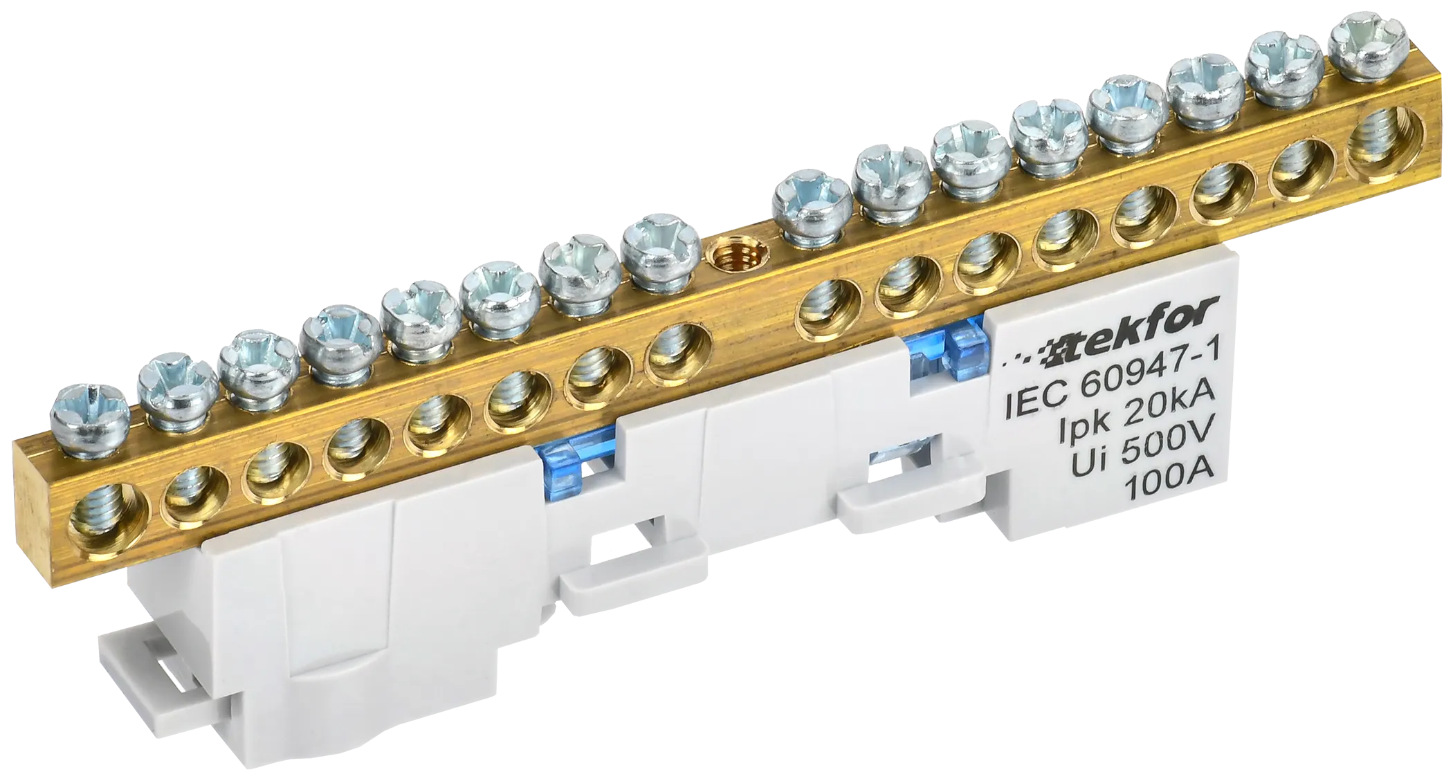 TEKFOR Шина N ноль неизолированная на универсальном держателе 6х9-16-С IEK