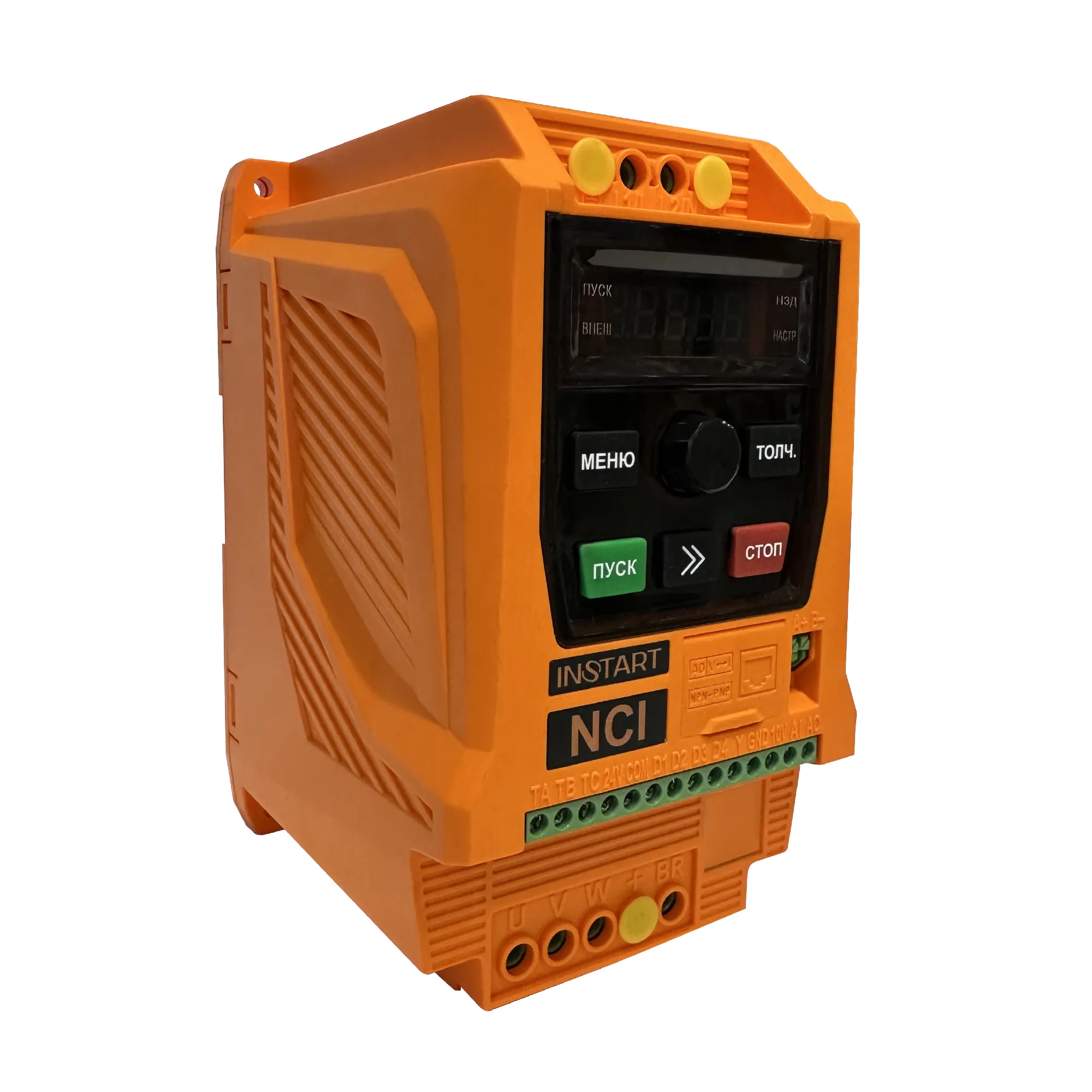 Преобразователь частоты NCI-G2.2-2B 2.2кВт, 9.6А вход 1~ 198-253В, выход 3~ 230В, торм.модуль, встроенная панель(сьемная-опция), IP20, Modbus RTU 