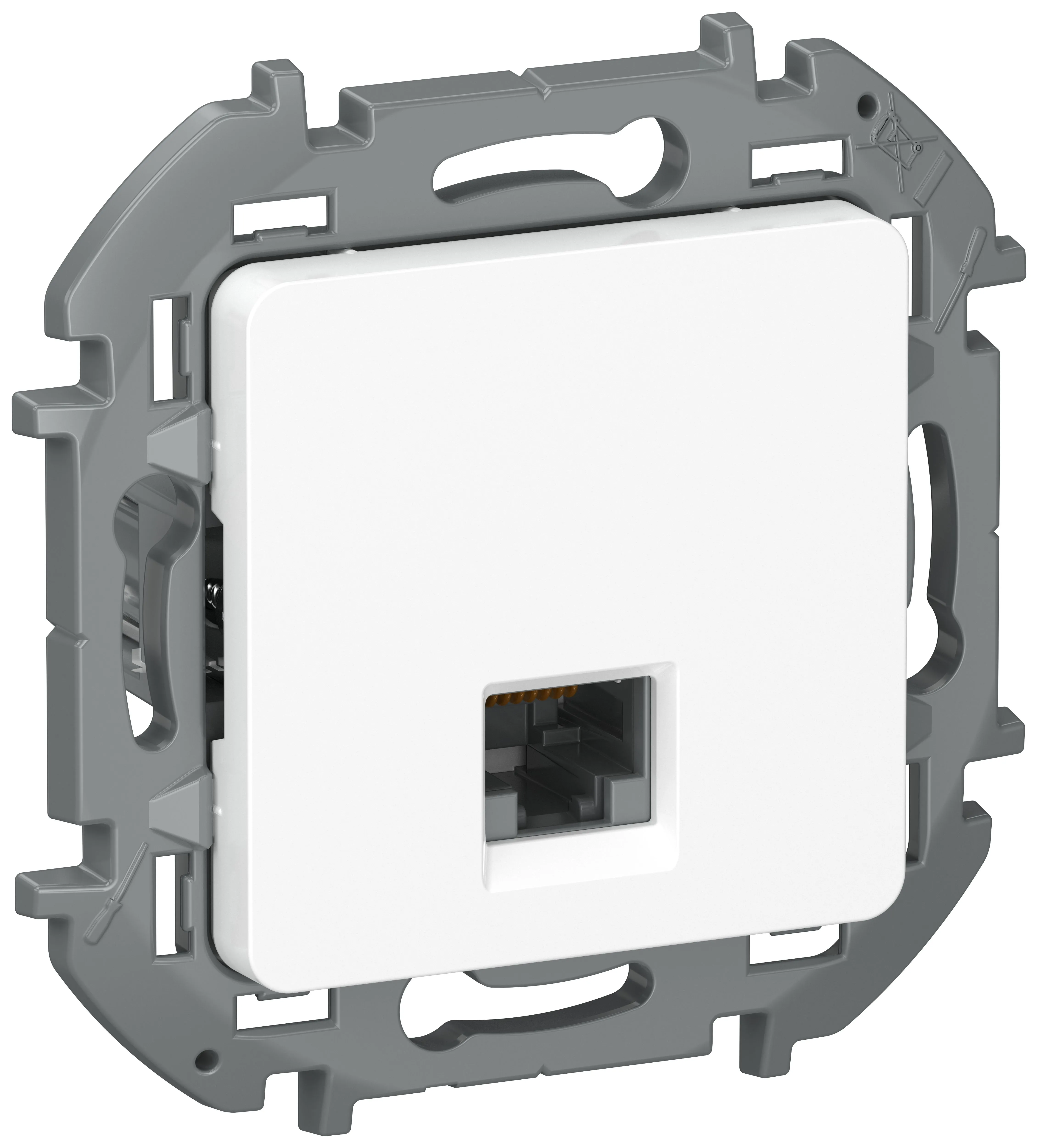 IEKINSPIRIA Розетка компьютерная RJ45 категория 5Е UTP 6738251 белый IEK