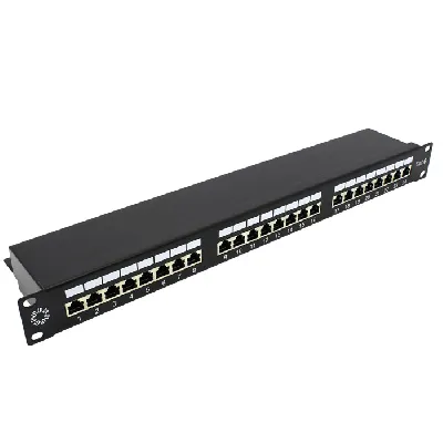 Патч-панель 19'. 24 порта RJ-45. FTP. Cat.5e. 1U 