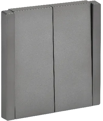 FORTE&PIANO Выключатель 2-клавишный проходной 10А FP507 сталь IEK