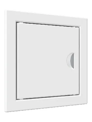 Люк-дверца ревизионный с ручкой, из ABS пластика 122х122 и с фланцем 98х98 