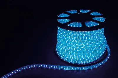 Дюралайт светодиодный LEDх72/м синий трехжильный кратно 2м бухта 50м