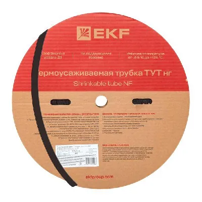 Трубка термоусаживаемая ТУТ нг 20/10 черная рулон PROxima