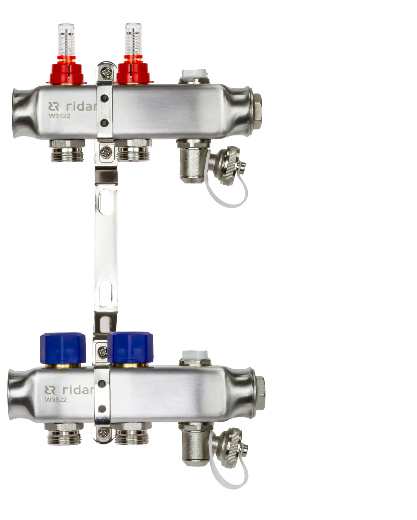 Коллекторная группа SSM-2RF set 2 контура 1' x 3/4' с расходомерами и кронштейнами 