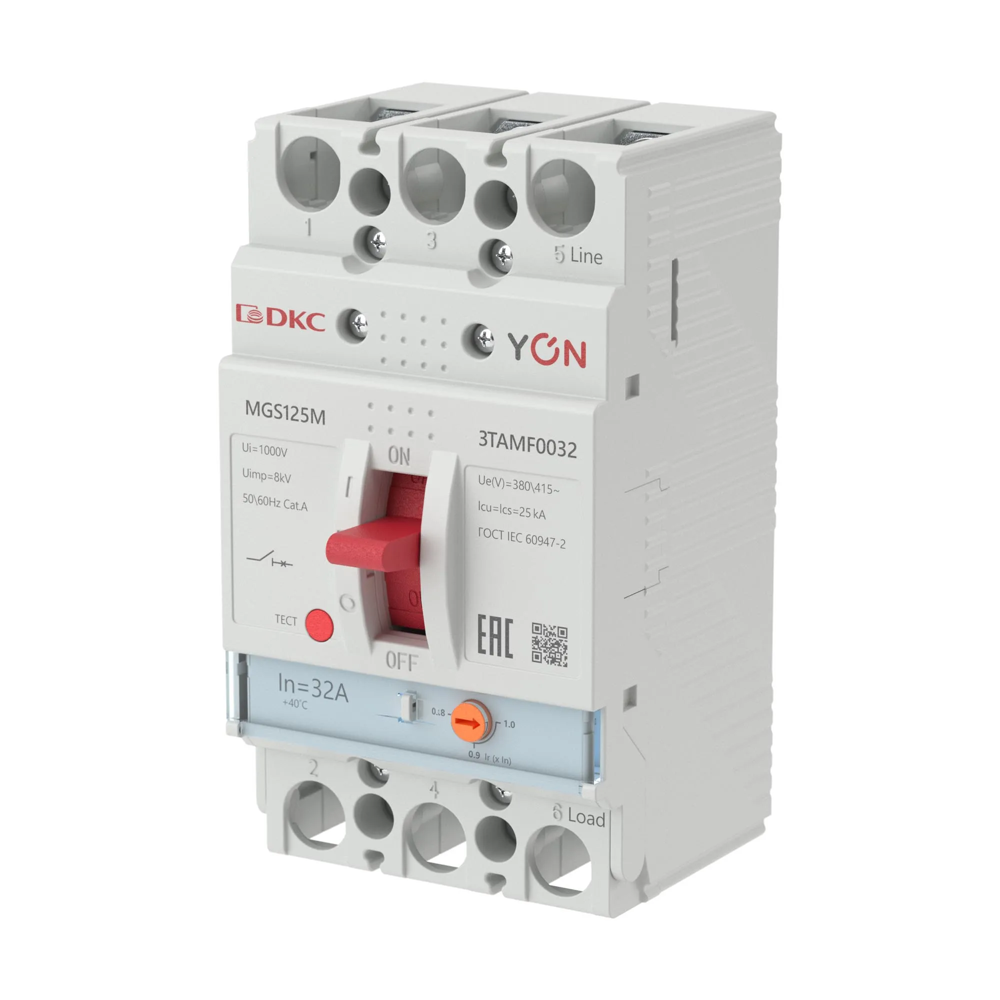 Выключатель автоматический YON MGS125 3P 25,6-32A 25kA