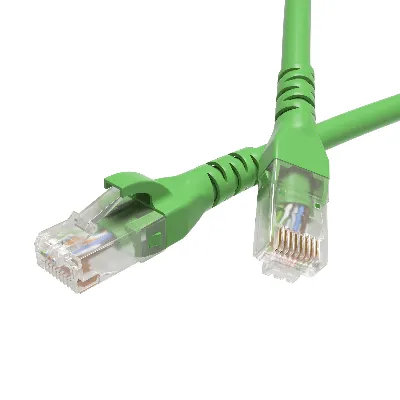 Патч-корд неэкранированный CAT5E U/UTP 4х2 LSZH зелёный 3м