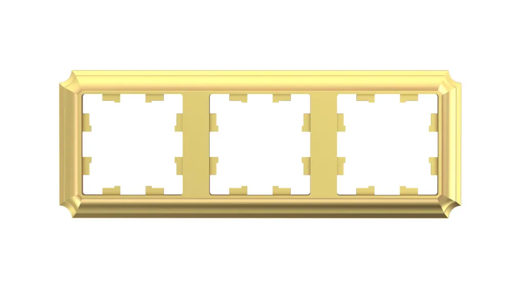 ATLASDESIGN ANTIQUE 3-постовая рамка, универсальная, ЗОЛОТО