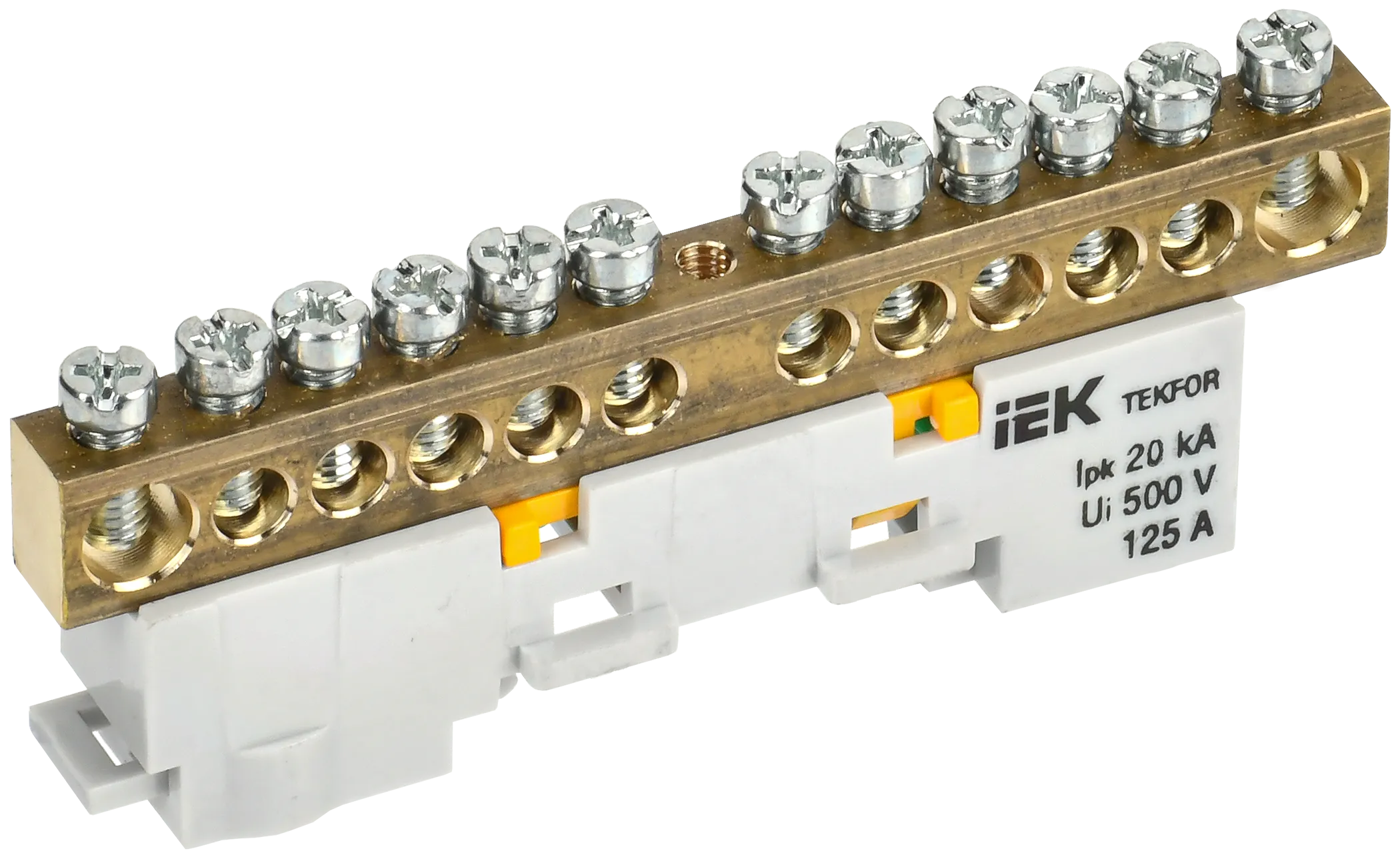 TEKFOR Шина PE земля неизолированная на универсальном держателе 8х12-12-Ж IEK