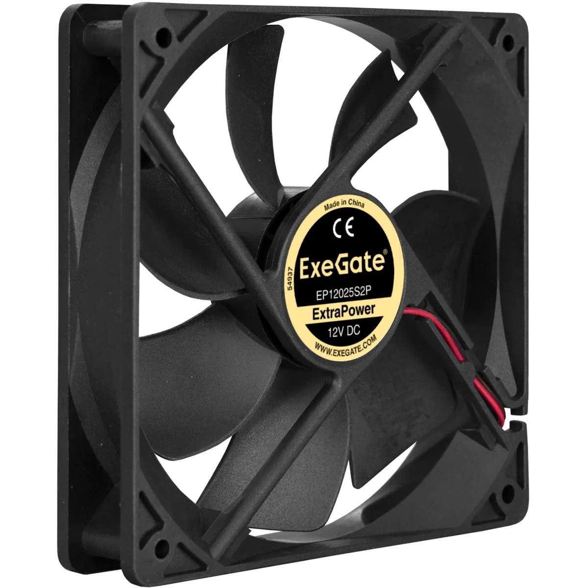 Вентилятор для корпуса 12В DC, 120x120x25 мм, 2pin, 1800RPM, 28dBA, подшипник скольжения 