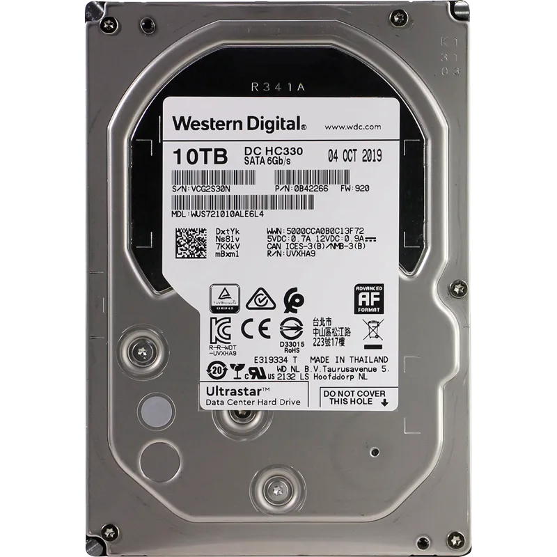 Жесткий диск 10 ТБ Ultrastar 3.5'', SATA III, 7200об/мин, 256 МБ