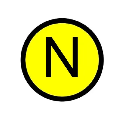 Наклейка N круглая d=20мм 