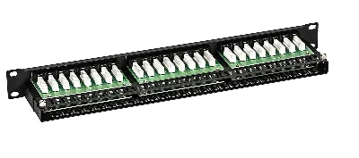 Патч-панель высокой плотности 19'. 48 портов RJ-45. UTP. Cat.5e. 1U 