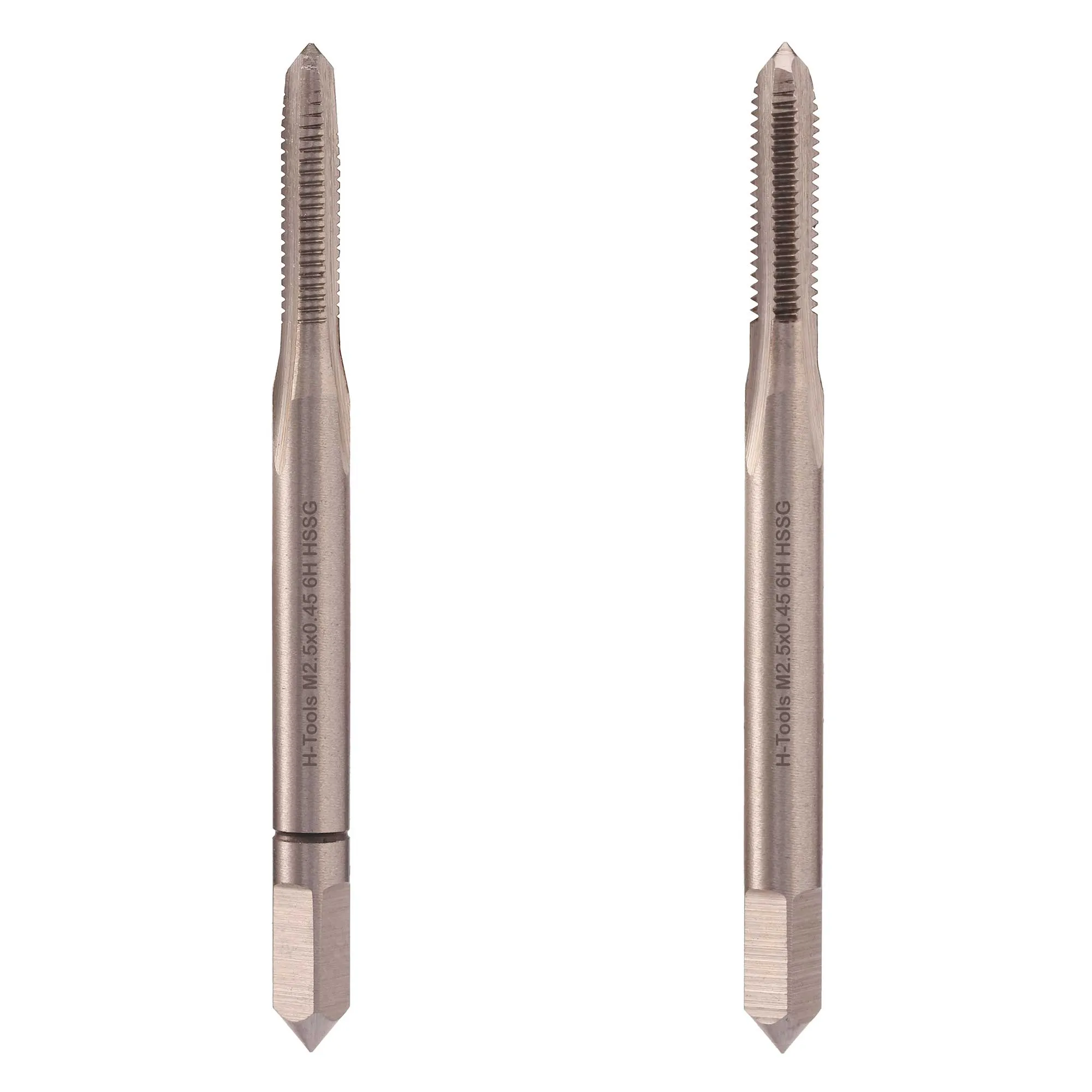 Метчик М 2.5х0.45 (Комплект 2шт) DIN352 HSS-G 6h 40мм a=2.1