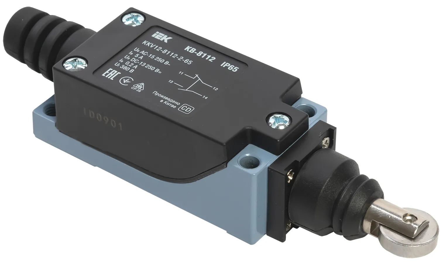Выключатель концевой КВ-8112 толкатель с роликом IP65 