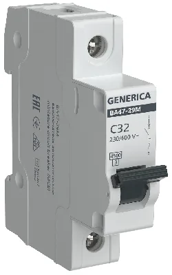 Автоматический выключатель ВА47-29М 1P 32А 4,5кА C GENERICA 