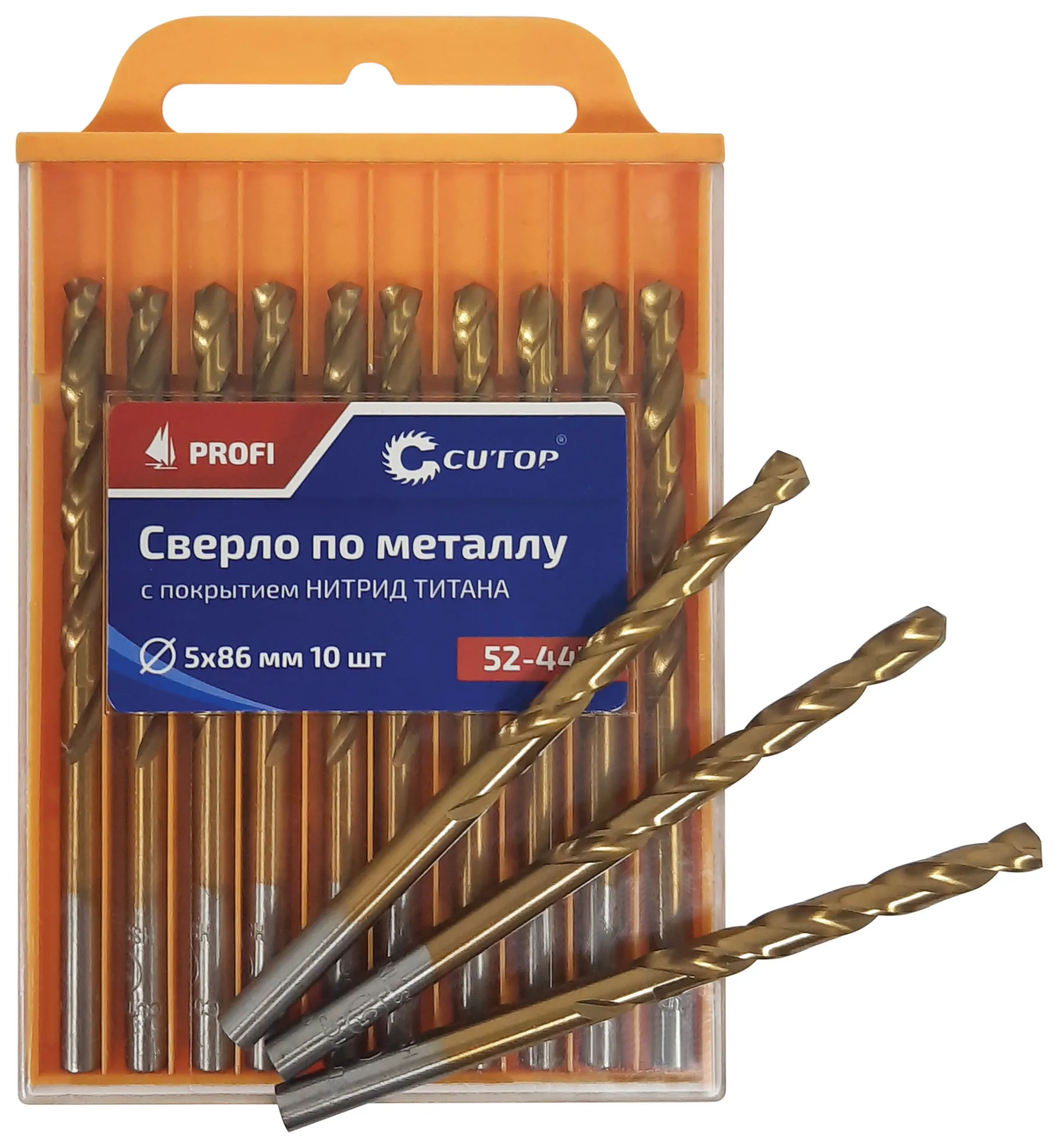 Сверло по металлу Cutop Profi с титановым покрытием, 8х117 мм (5 шт)