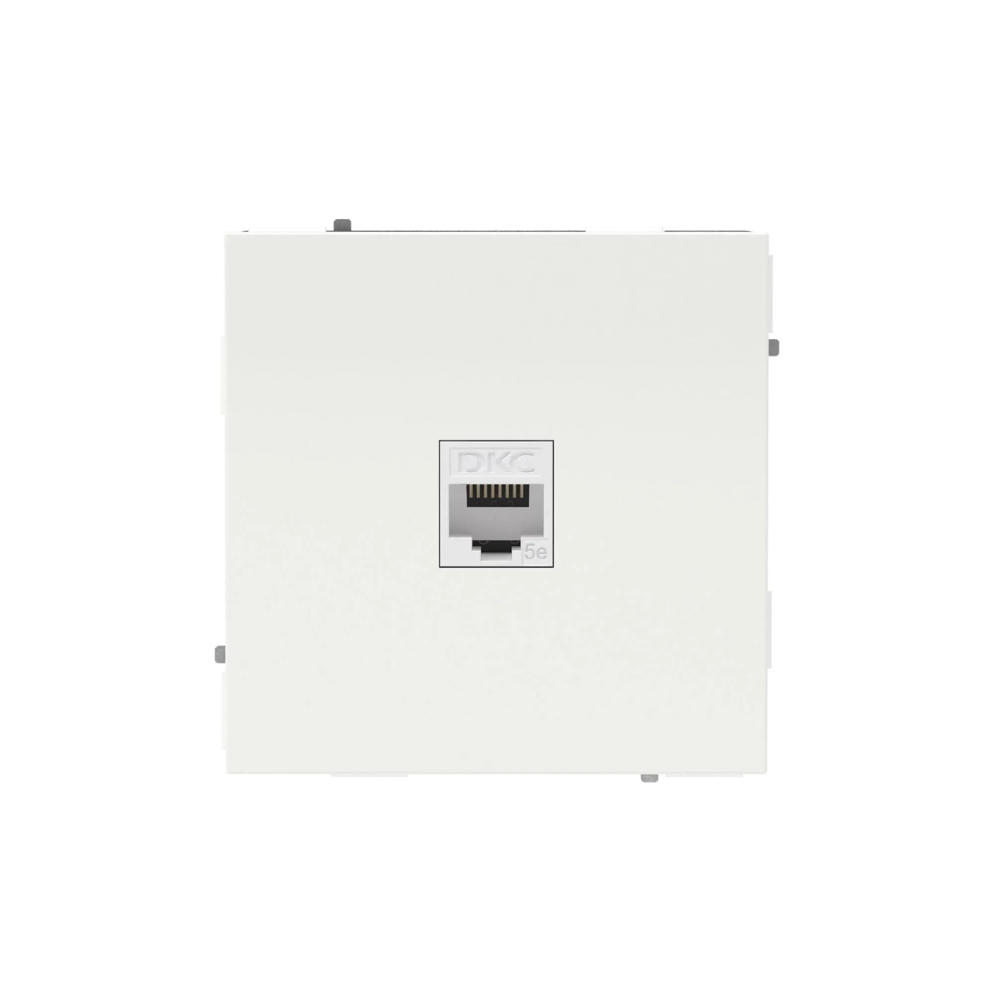 Компьютерная розетка RJ-45 без шторки, кат.5е одинарная, KANT, белая магнолия