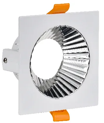 LIGHTING Светильник 4109 встраиваемый поворотный под лампу GU10 белый/хром пластик IEK 