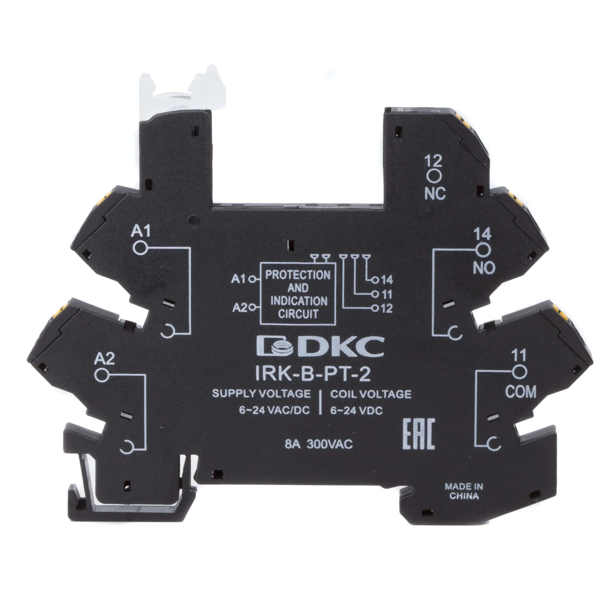 Колодка ультратонкая для реле RIS, входное напряжение 6-24V AC/DC, push-in клеммы 