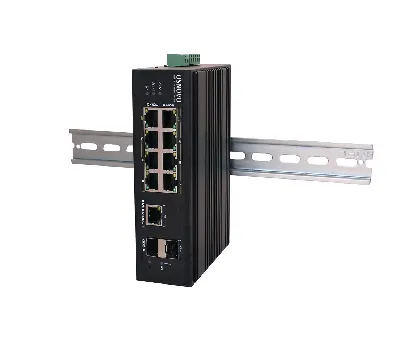 Коммутатор неуправляемый PoE 11 портов, 8хPoE 10/100 Мб/с, 1хRJ45, 2хSFP, 300 Вт 