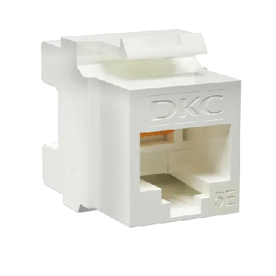 Модуль Keystone RJ45 CAT5E неэкр180 градусов белый