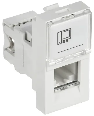 Розетка компьютерная RJ45 UTP категория 5e 1 модуль 