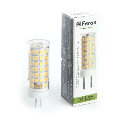 Лампа светодиодная LED 9вт 230в G4 белый капсульная