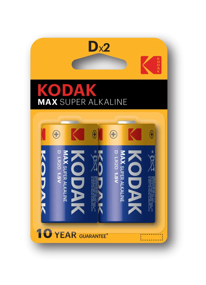 Батарейка Kodak LR20-2BL MAX SUPER Alkaline [KD-2] (20/100/3200)