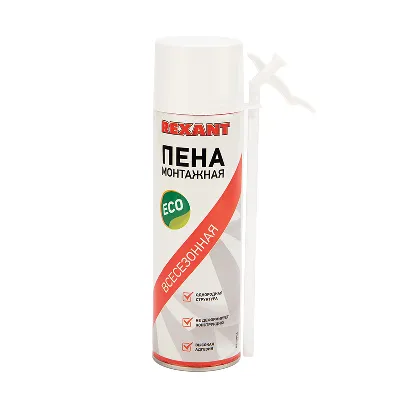 Пена монтажная всесезонная с трубочкой 40 л, REXANT 