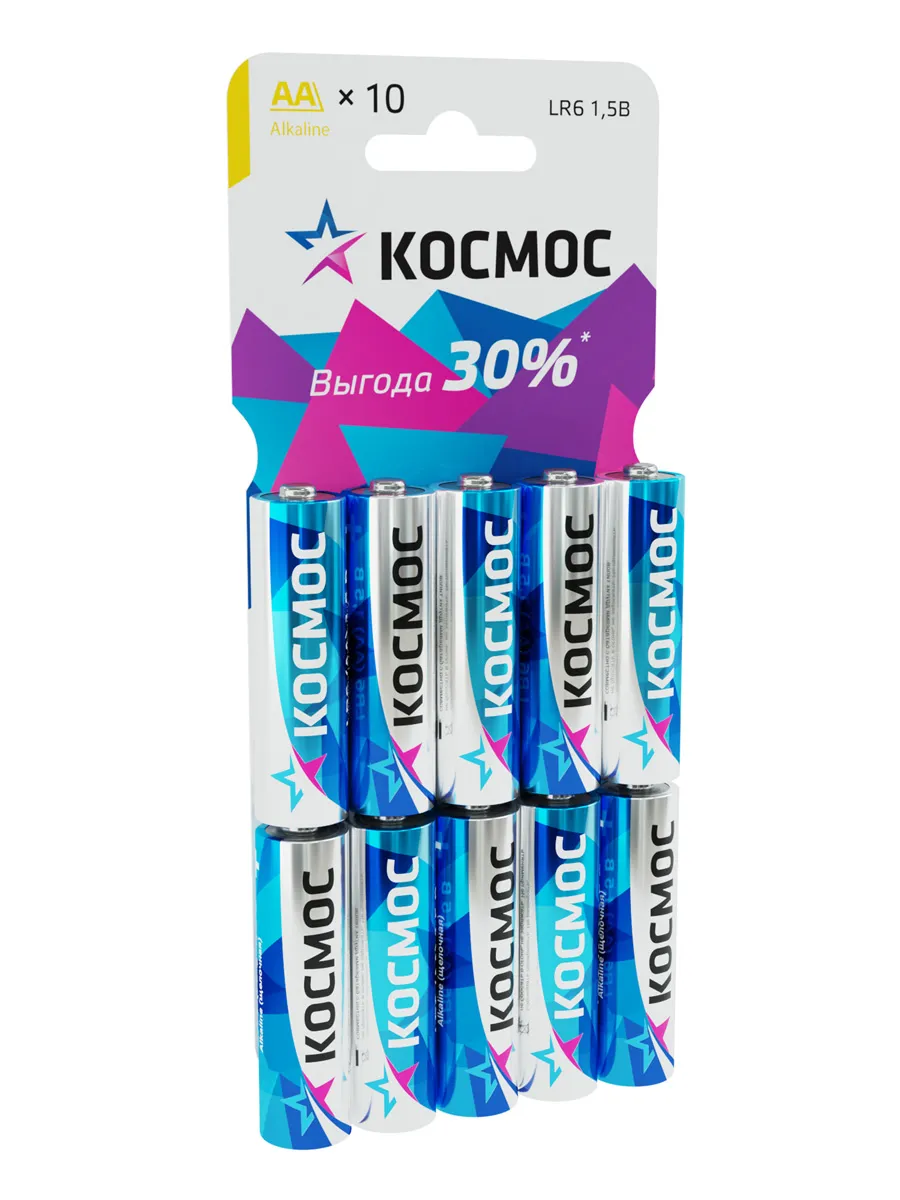 Батарейка  LR6 AA, Alkaline 1.5В, 10шт/уп 