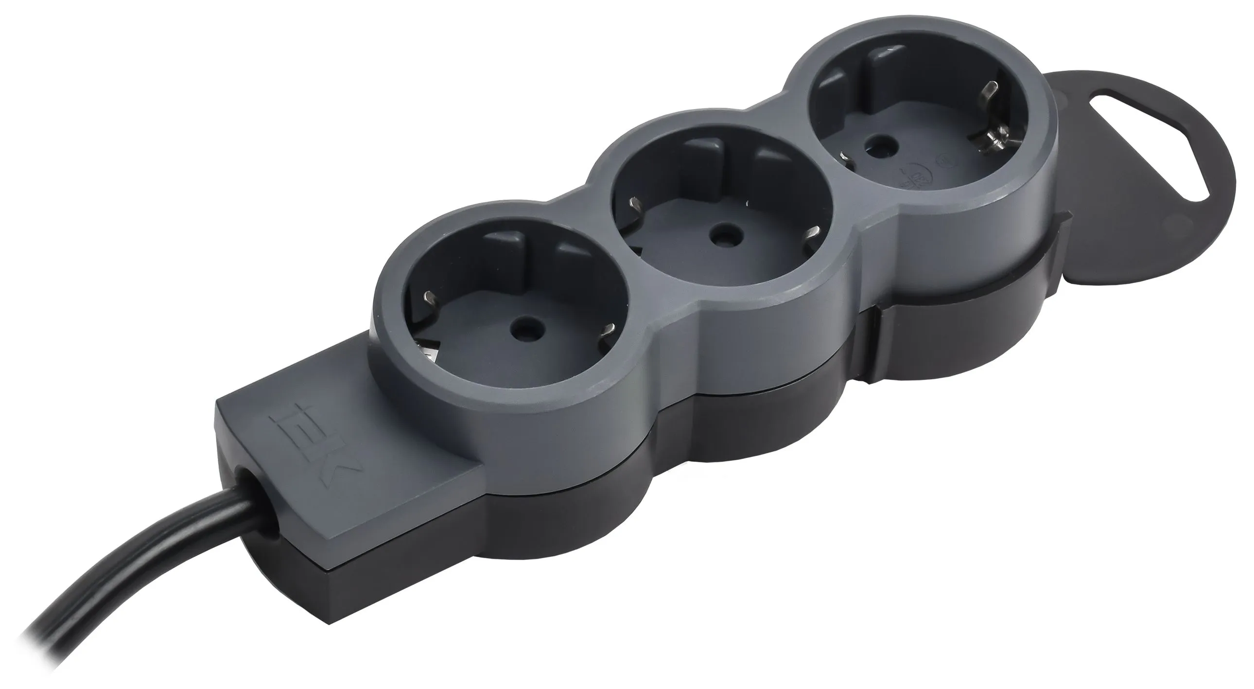 STANDARD Удлинитель У03 3 места 2P+PE 3м 3х1,5мм2 16А черный IEK