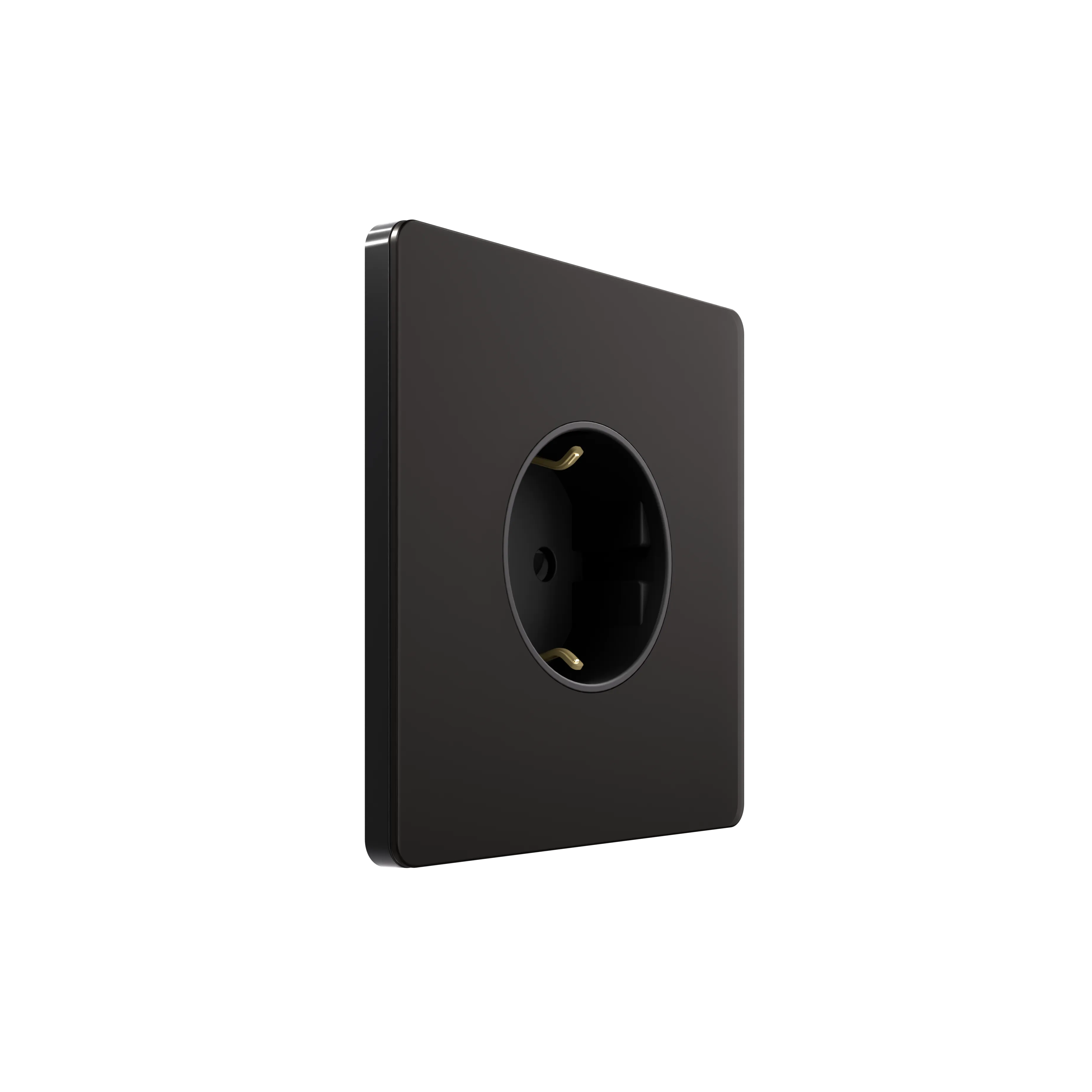 Розетка С/У с ЗК (250В, 16А, защит.шторки), Полярная ночь , Systeme Infinity