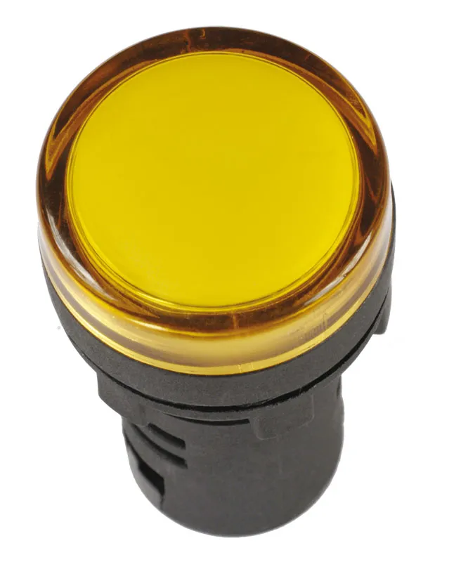 Лампа сигнальная AD16DS LED матрица d16мм желтая 230В AC 