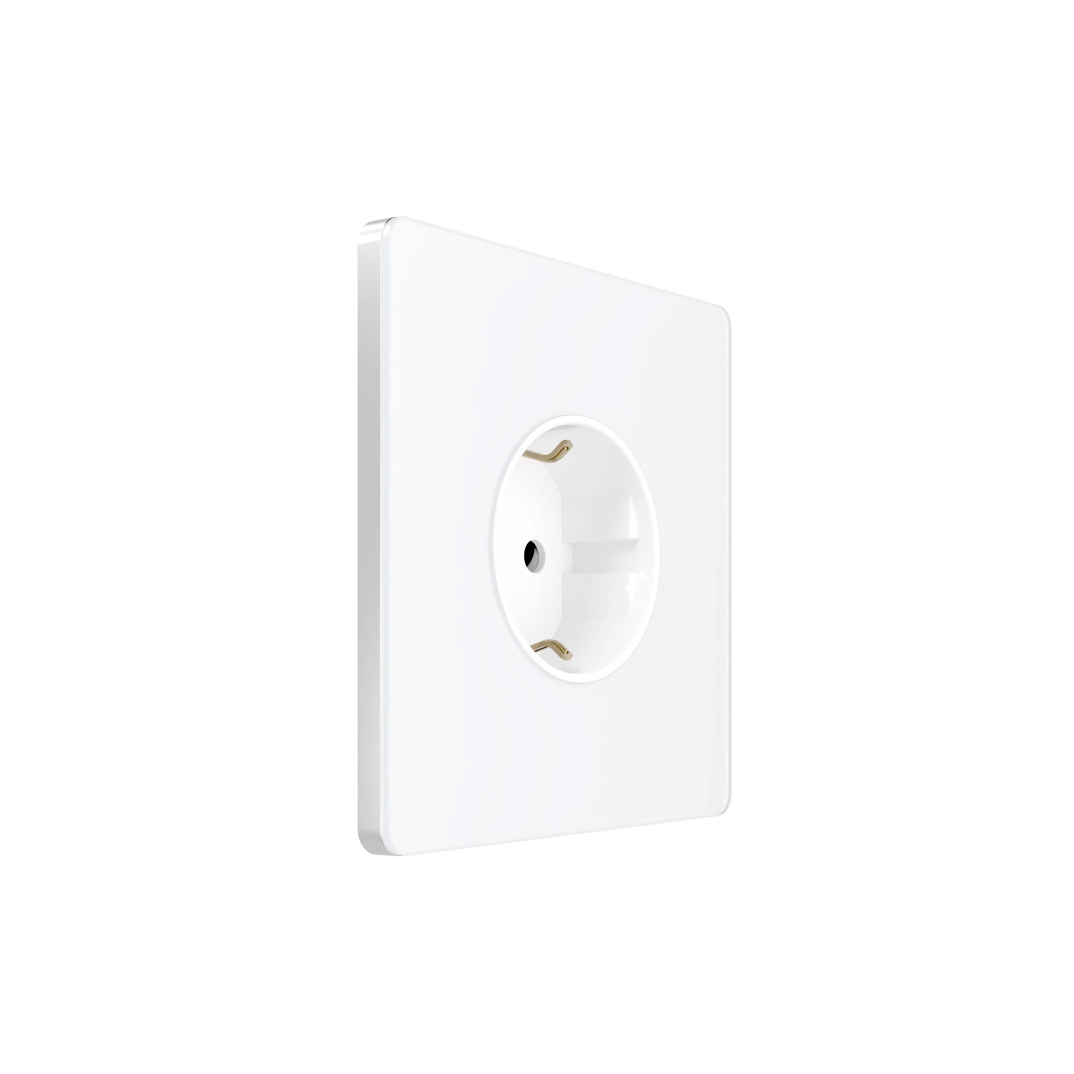 Розетка С/У с ЗК (250В, 16А, защит.шторки), Арктический лед , Systeme Infinity